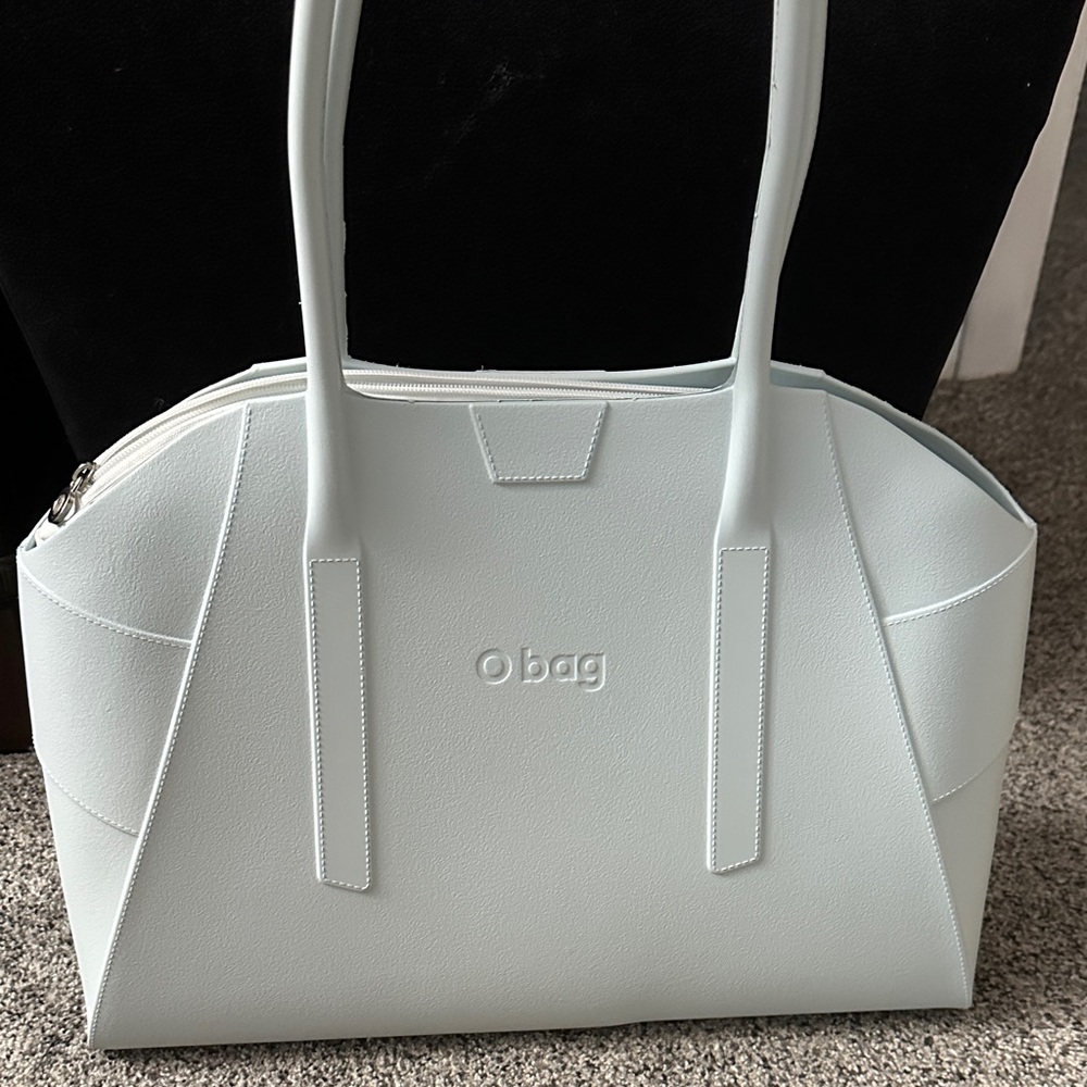 O’bag XL Light Blue textured bag with inner bag - never used